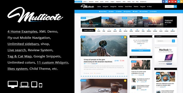 Multicote Magazine and WooCommerce WordPress Theme